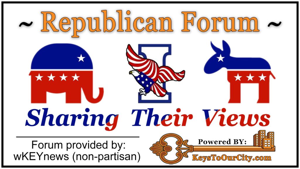 Wkey news Republican forum icon header powered by keys to our city.com